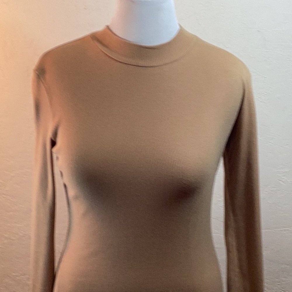 Catherine Malandrino Mockneck Ribbed Dress